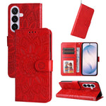 Custodia in pelle con stampa girasole per Galaxy S26 FE 5G