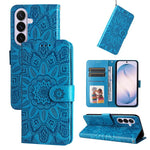 Custodia in pelle con stampa girasole per Galaxy S26 FE 5G