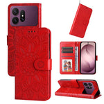 Custodia in pelle con stampa girasole per Galaxy S26 FE 5G