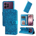 Custodia in pelle con stampa girasole per Galaxy S26 FE 5G