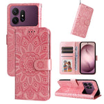 Custodia in pelle con stampa girasole per Galaxy S26 FE 5G