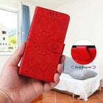 Custodia in pelle con stampa girasole per Galaxy S26 FE 5G