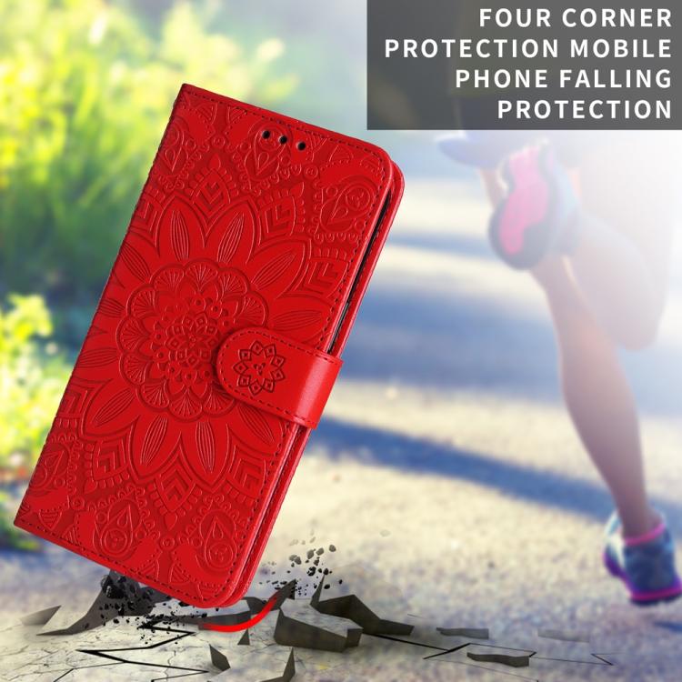 Custodia in pelle con stampa girasole per Galaxy S26 FE 5G