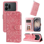 Custodia in pelle con stampa girasole per Galaxy S26 FE 5G