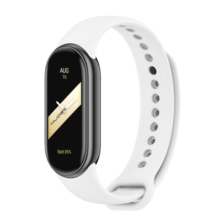 MIJOBS Cinturino per orologio in silicone tinta unita con fibbia in metallo, For Xiaomi Smart Band 9 / 8