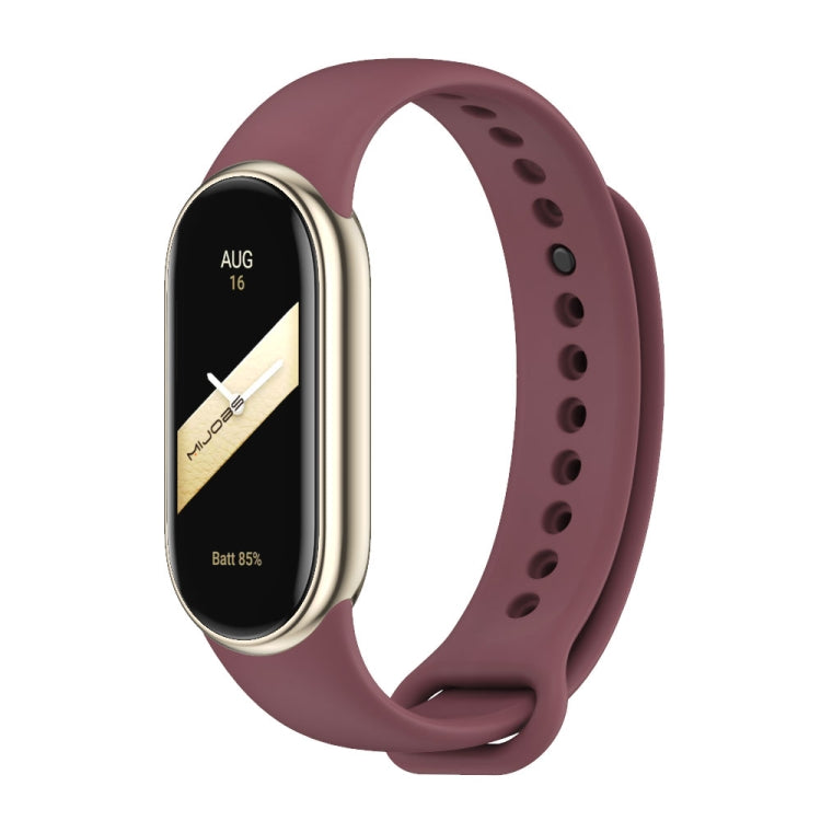 MIJOBS Cinturino per orologio in silicone tinta unita con fibbia in metallo, For Xiaomi Smart Band 9 / 8