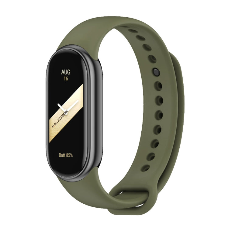 MIJOBS Cinturino per orologio in silicone tinta unita con fibbia in metallo, For Xiaomi Smart Band 9 / 8