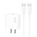 Set caricabatterie rapido USAMS 20W USB-C e 8 Pin