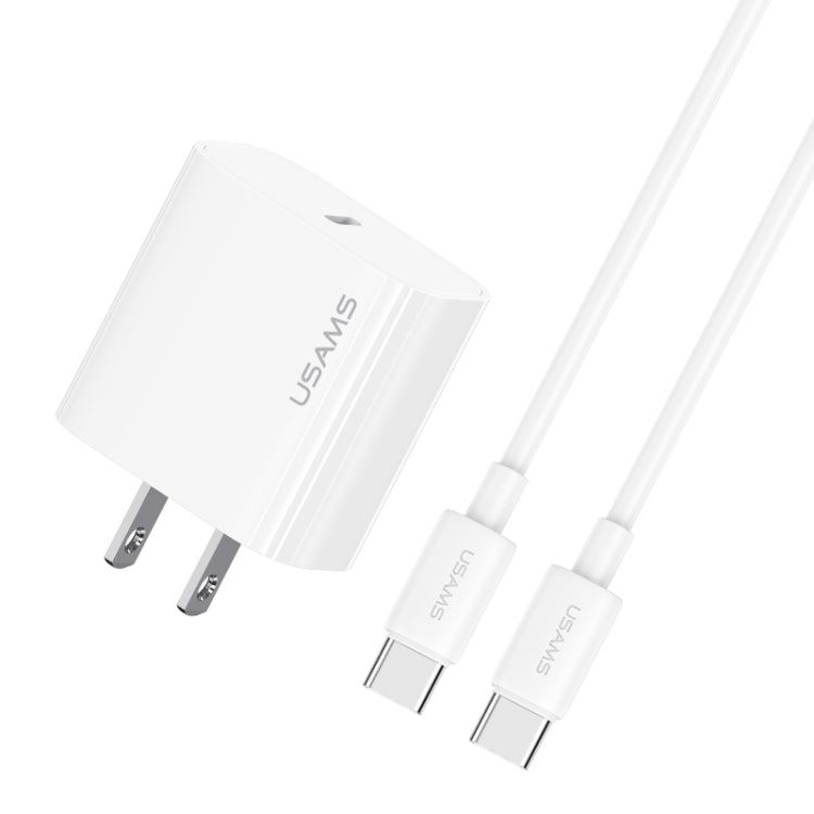 Set caricabatterie rapido USAMS 20W USB-C e 8 Pin