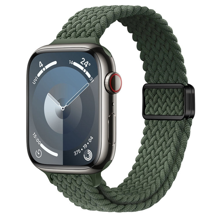 Cinturino per orologio sottile in nylon intrecciato con fibbia magnetica, For Apple Watch SE 44mm