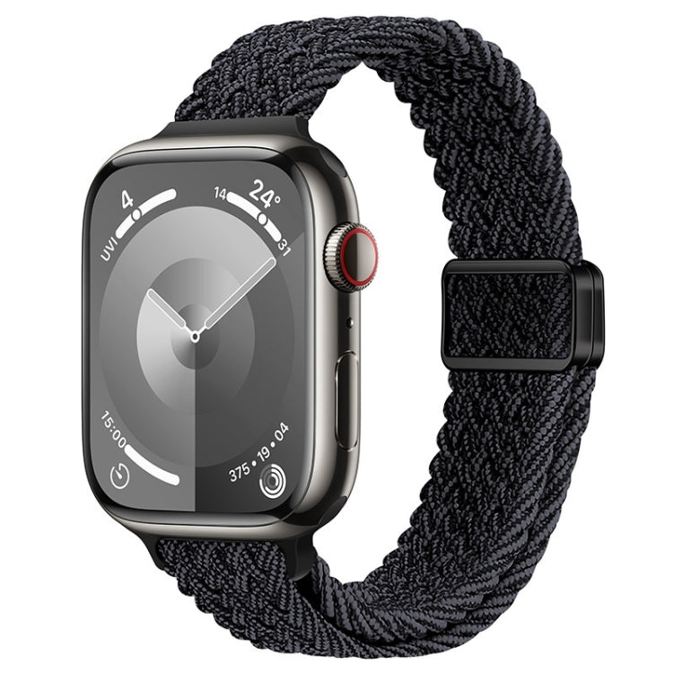 Cinturino per orologio sottile in nylon intrecciato con fibbia magnetica, For Apple Watch SE 44mm