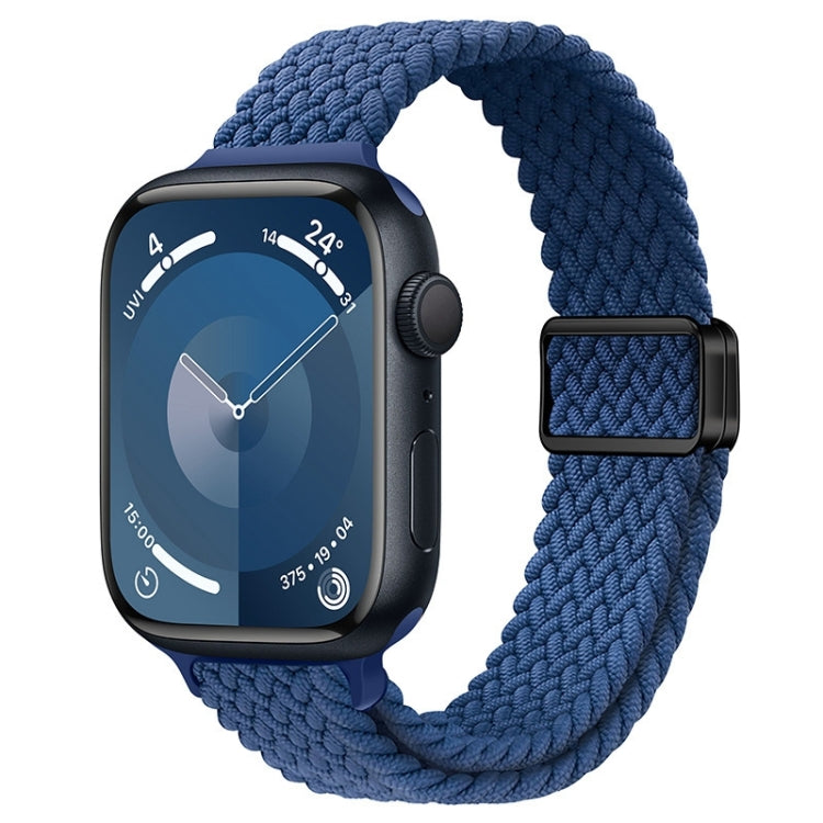 Cinturino per orologio sottile in nylon intrecciato con fibbia magnetica, For Apple Watch SE 44mm