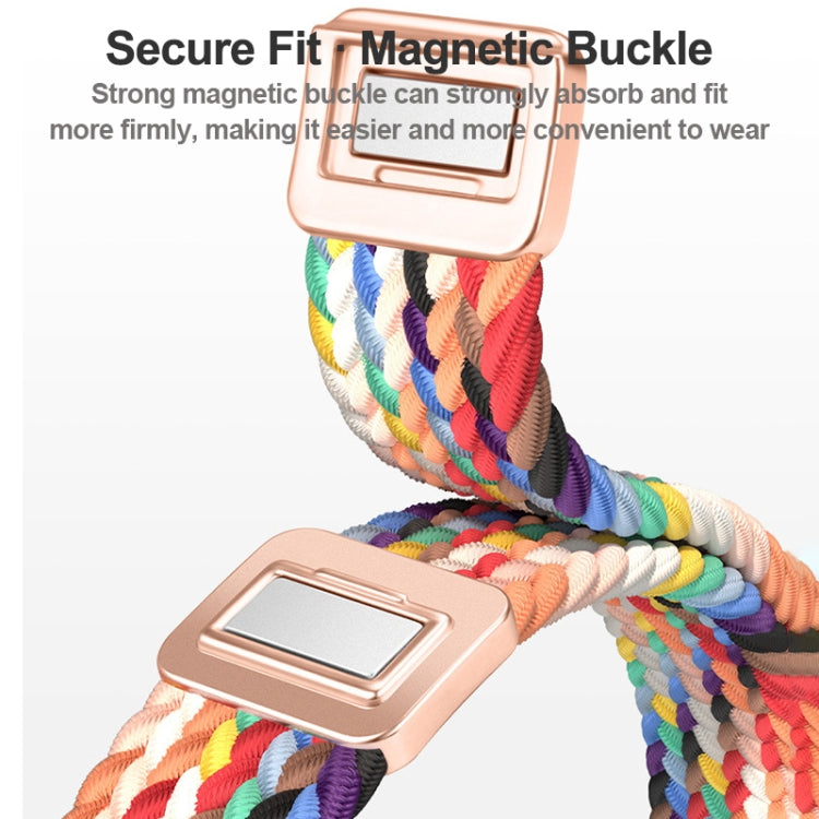 Cinturino per orologio sottile in nylon intrecciato con fibbia magnetica, For Apple Watch SE 44mm