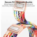 Cinturino per orologio sottile in nylon intrecciato con fibbia magnetica, For Apple Watch Series 3 42mm