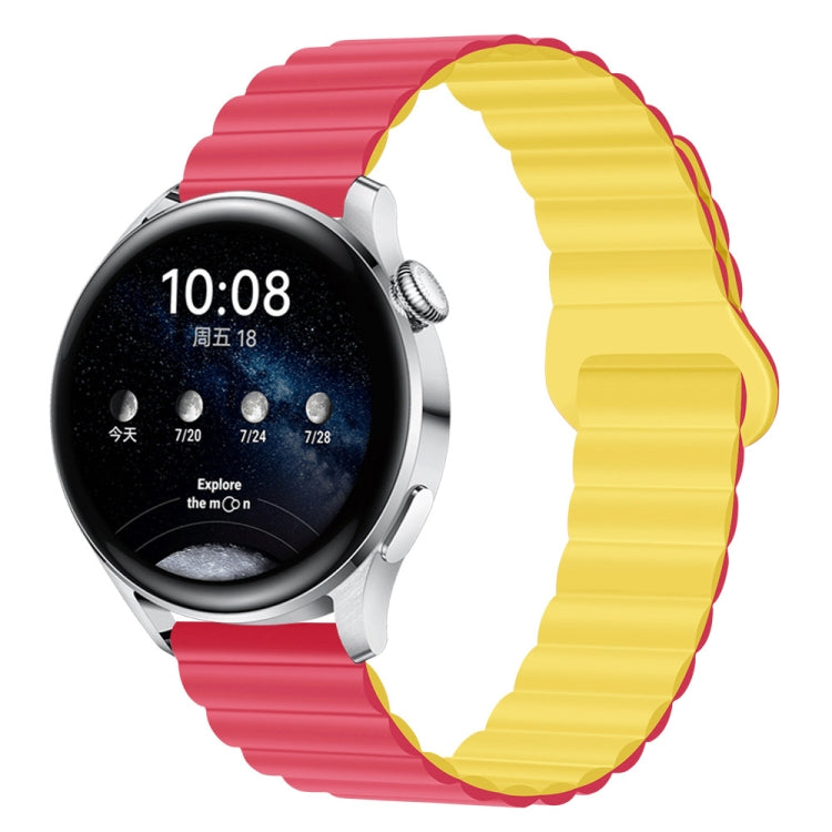Cinturino per orologio magnetico in silicone bicolore, 20mm