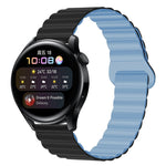 Cinturino per orologio magnetico in silicone bicolore, 20mm