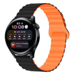 Cinturino per orologio magnetico in silicone bicolore, 20mm