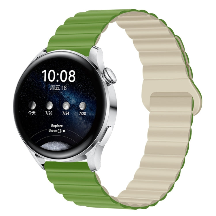 Cinturino per orologio magnetico in silicone bicolore, 20mm