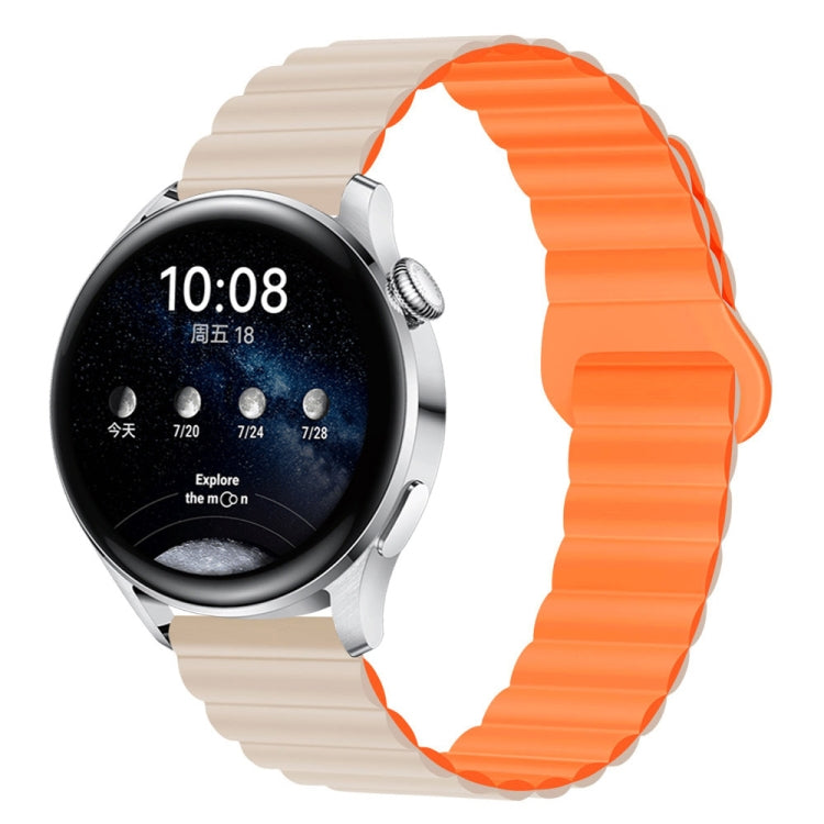 Cinturino per orologio magnetico in silicone bicolore, 22mm