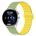 Cinturino per orologio magnetico in silicone bicolore, 22mm