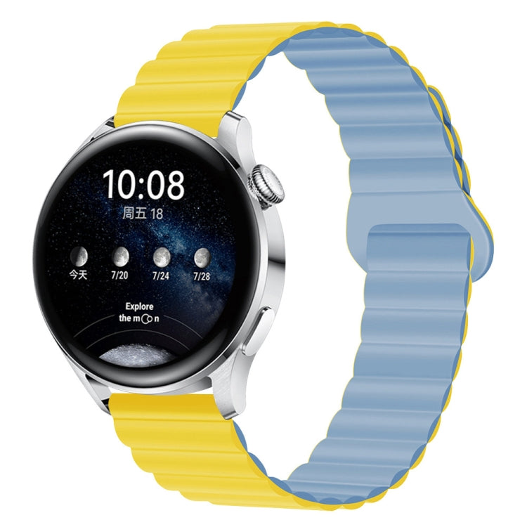 Cinturino per orologio magnetico in silicone bicolore, 22mm