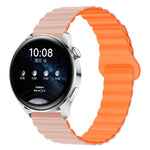 Cinturino per orologio magnetico in silicone bicolore, 22mm