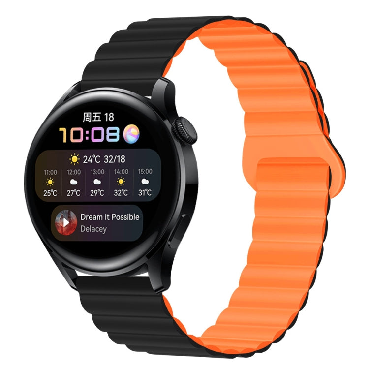 Cinturino per orologio magnetico in silicone bicolore, 22mm