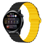 Cinturino per orologio magnetico in silicone bicolore, 22mm
