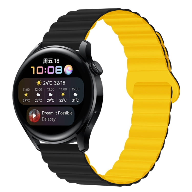 Cinturino per orologio magnetico in silicone bicolore, 22mm