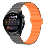 Cinturino per orologio magnetico in silicone bicolore, 22mm