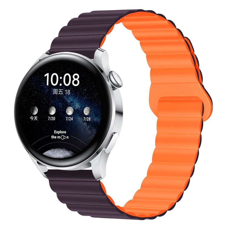 Cinturino per orologio magnetico in silicone bicolore, 22mm