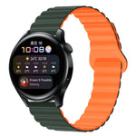 Cinturino per orologio magnetico in silicone bicolore, 22mm