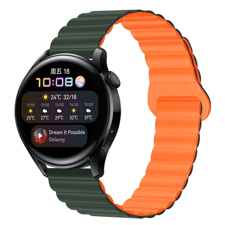 Cinturino per orologio magnetico in silicone bicolore, 22mm