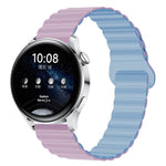 Cinturino per orologio magnetico in silicone bicolore, 22mm
