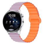 Cinturino per orologio magnetico in silicone bicolore, 22mm