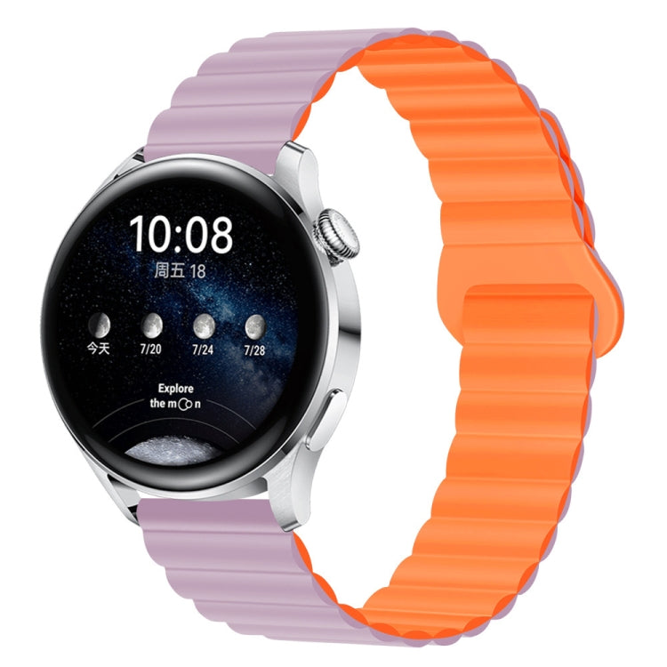 Cinturino per orologio magnetico in silicone bicolore, 22mm