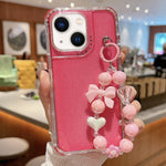Custodia TPU glitterata con braccialetto per iPhone 14 Pro