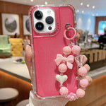Custodia TPU glitterata con braccialetto per iPhone 14 Pro