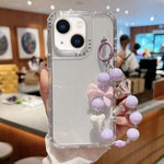 Custodia TPU glitterata con braccialetto per iPhone 15 Pro Max