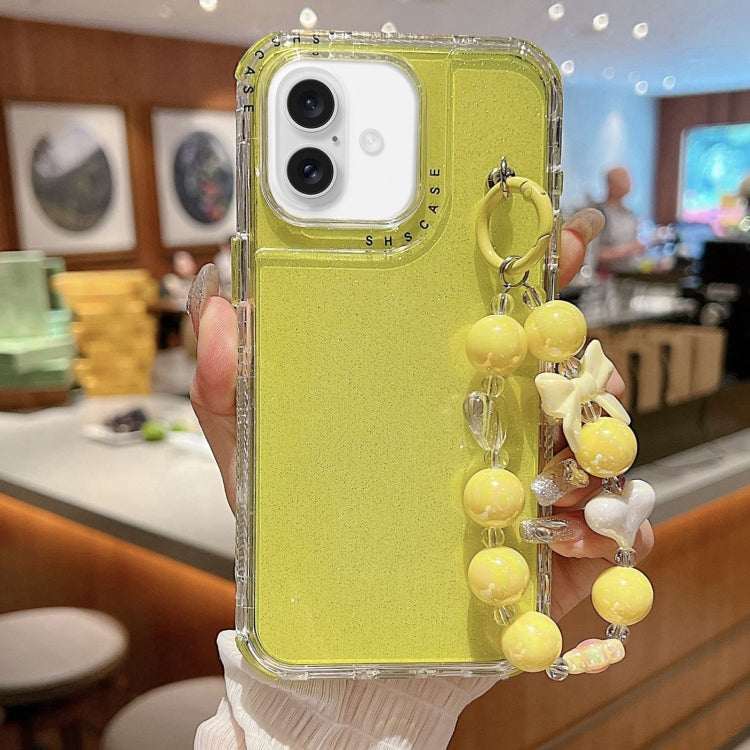 Custodia TPU glitterata con braccialetto per iPhone 17 Pro Max
