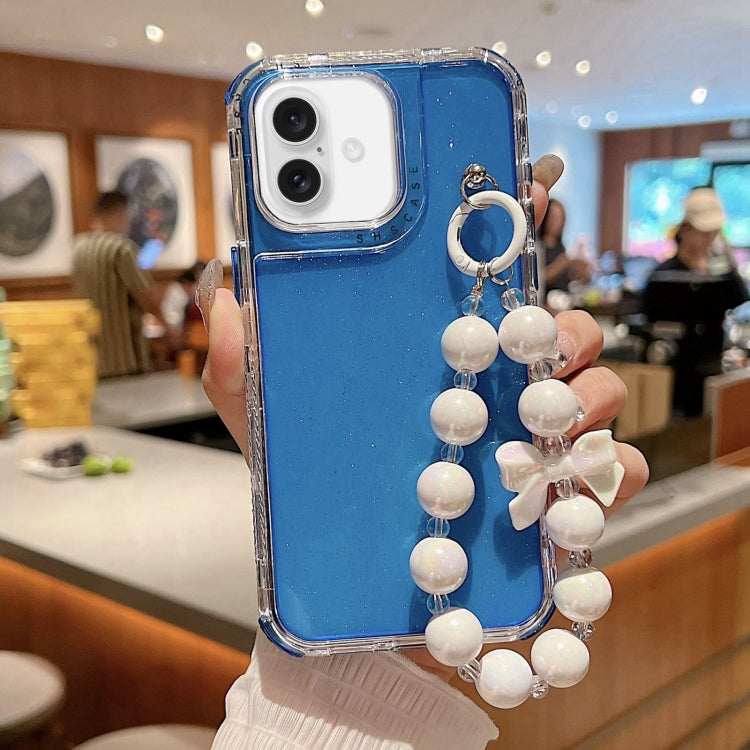 Custodia TPU glitterata con braccialetto per iPhone 17 Pro Max