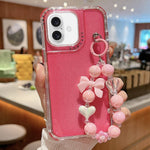 Custodia TPU glitterata con braccialetto per iPhone 17 Pro Max