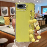 Custodia TPU glitterata con braccialetto per iPhone XR