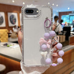 Custodia TPU glitterata con braccialetto per iPhone XR
