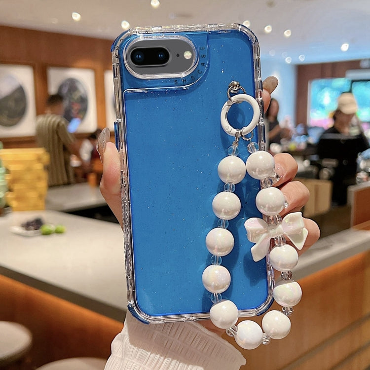 Custodia TPU glitterata con braccialetto per iPhone XR