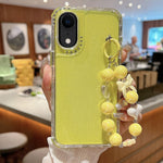 Custodia TPU glitterata con braccialetto per iPhone XR