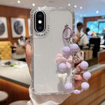 Custodia TPU glitterata con braccialetto per iPhone XR