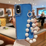 Custodia TPU glitterata con braccialetto per iPhone XR