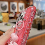 Custodia TPU glitterata con braccialetto per iPhone 14 Pro