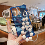 Custodia TPU glitterata con braccialetto per iPhone 17 Pro Max